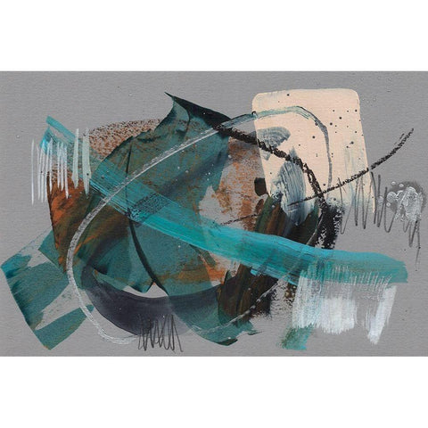 Orbits I Gold Ornate Wood Framed Art Print with Double Matting by Goldberger, Jennifer