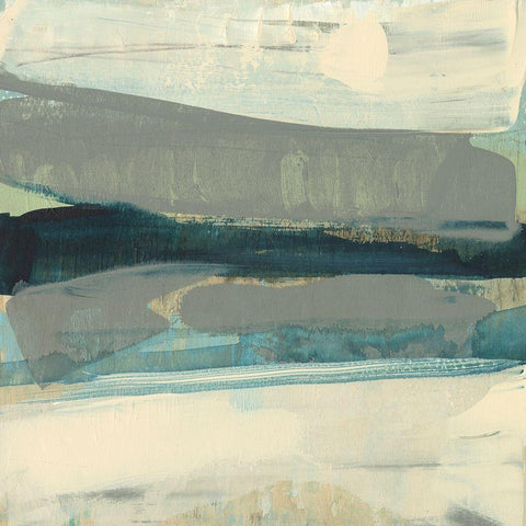 Coastline Twist I Black Modern Wood Framed Art Print by Goldberger, Jennifer