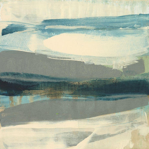 Coastline Twist II Black Ornate Wood Framed Art Print with Double Matting by Goldberger, Jennifer