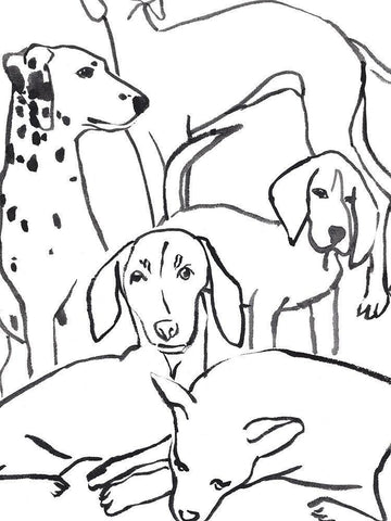 Loyal Companion I White Modern Wood Framed Art Print with Double Matting by Warren, Annie