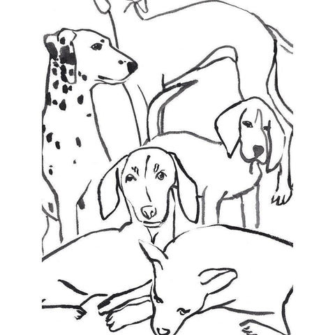 Loyal Companion I Black Modern Wood Framed Art Print by Warren, Annie