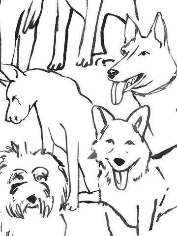 Loyal Companion II Black Ornate Wood Framed Art Print with Double Matting by Warren, Annie