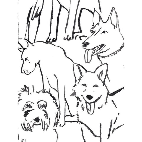 Loyal Companion II White Modern Wood Framed Art Print by Warren, Annie