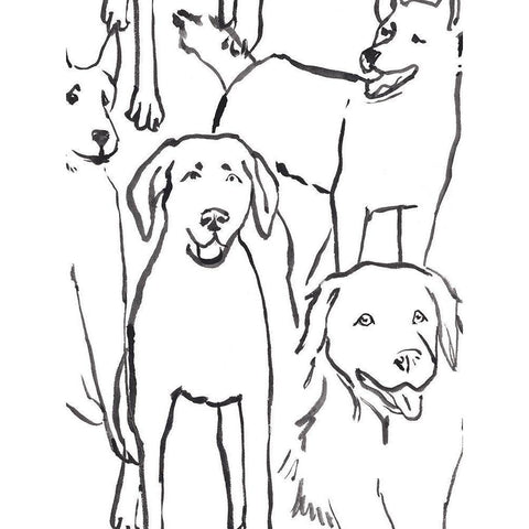 Loyal Companion III White Modern Wood Framed Art Print by Warren, Annie