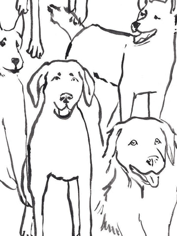 Loyal Companion III Black Ornate Wood Framed Art Print with Double Matting by Warren, Annie