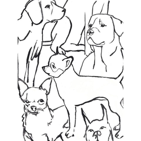 Loyal Companion IV Black Modern Wood Framed Art Print with Double Matting by Warren, Annie