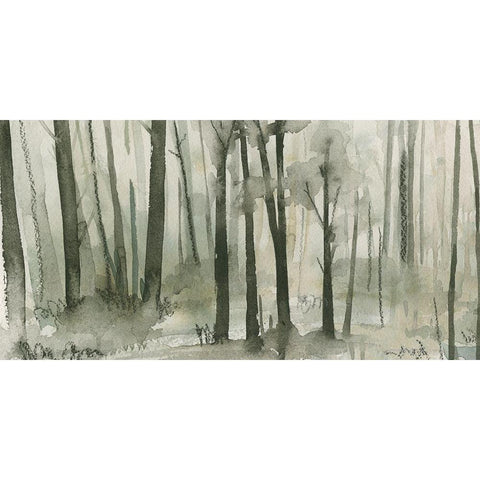 Into the Woods I Black Modern Wood Framed Art Print with Double Matting by Caroline, Emma