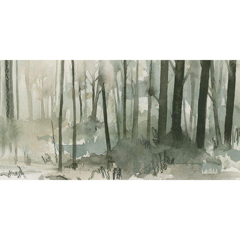 Into the Woods II Black Modern Wood Framed Art Print with Double Matting by Caroline, Emma