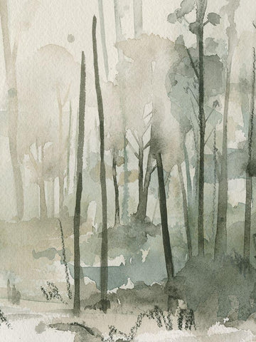 Into the Woods IV White Modern Wood Framed Art Print with Double Matting by Caroline, Emma