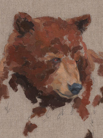 Big Bear I Black Ornate Wood Framed Art Print with Double Matting by Green, Jacob