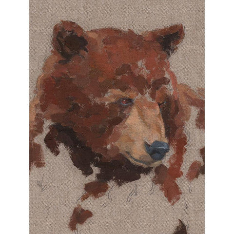 Big Bear I White Modern Wood Framed Art Print by Green, Jacob