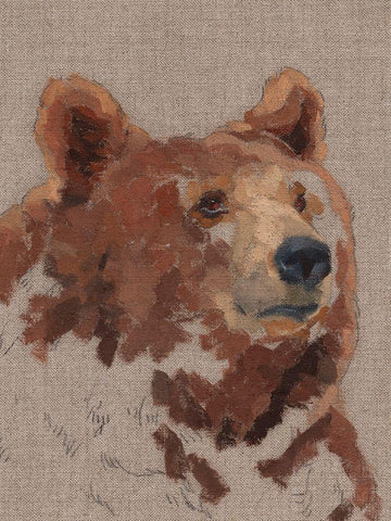 Big Bear II Black Ornate Wood Framed Art Print with Double Matting by Green, Jacob