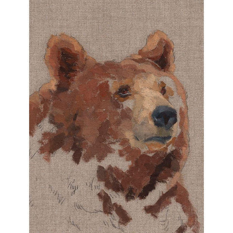 Big Bear II Black Modern Wood Framed Art Print with Double Matting by Green, Jacob