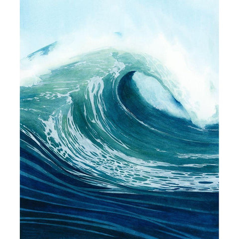 Sea Foam I Gold Ornate Wood Framed Art Print with Double Matting by Popp, Grace