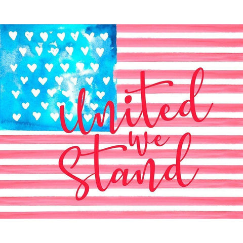 United We Stand II White Modern Wood Framed Art Print by Parker, Jennifer Paxton