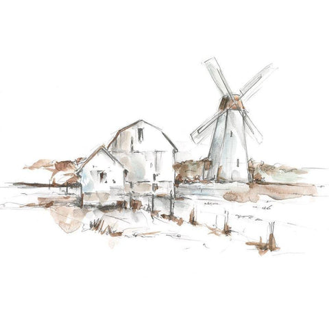 Old Mill Farm I Black Modern Wood Framed Art Print by Harper, Ethan