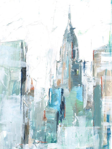 Brilliant City Study II White Modern Wood Framed Art Print with Double Matting by Harper, Ethan