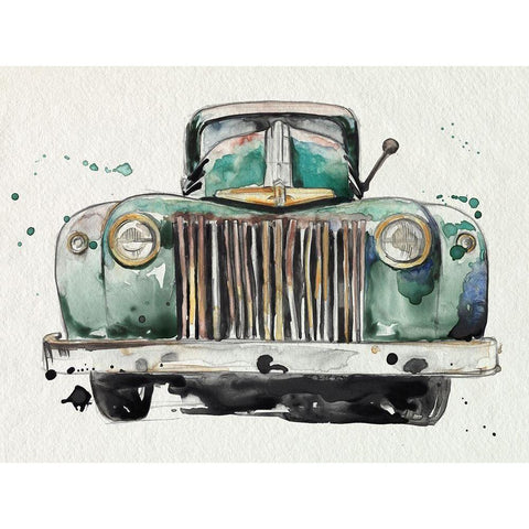 Headlights II Black Modern Wood Framed Art Print with Double Matting by Parker, Jennifer Paxton