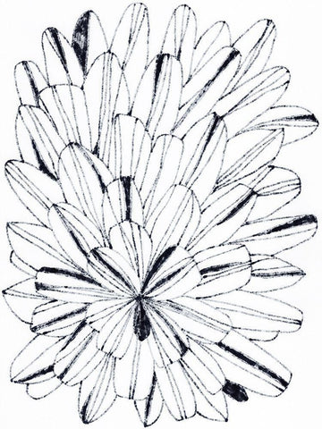 Monochrome Kaleidoscope I White Modern Wood Framed Art Print with Double Matting by Vess, June Erica