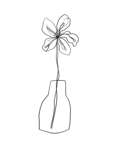 Spring Trio I White Modern Wood Framed Art Print with Double Matting by Vess, June Erica