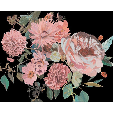 Night Blooming Flowers I White Modern Wood Framed Art Print by Wang, Melissa