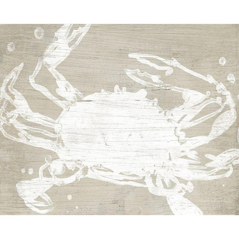Weathered Crab II Black Modern Wood Framed Art Print by Vess, June Erica