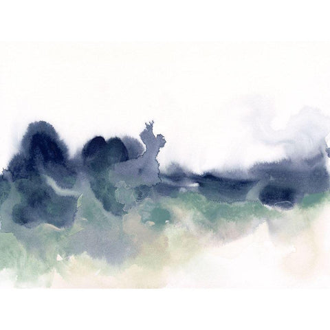 Lake Fog I White Modern Wood Framed Art Print by Vess, June Erica