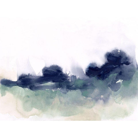 Lake Fog II Black Modern Wood Framed Art Print by Vess, June Erica