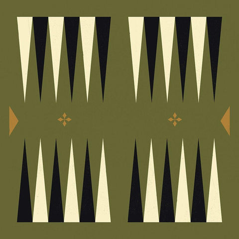 Game Boards VII White Modern Wood Framed Art Print with Double Matting by Green, Jacob