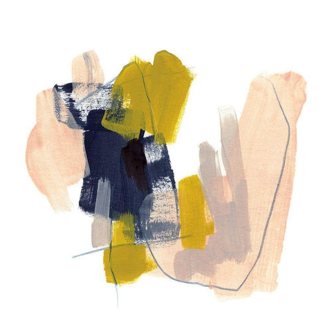 Mosaic Boundary I Black Modern Wood Framed Art Print with Double Matting by Vess, June Erica