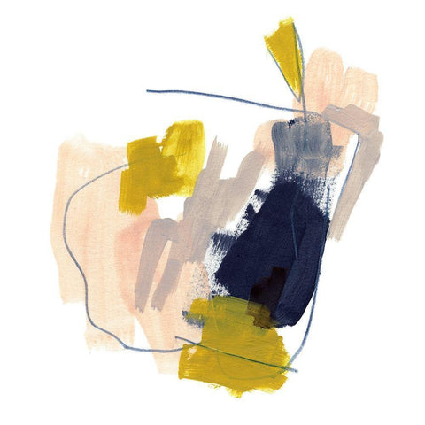 Mosaic Boundary II Black Modern Wood Framed Art Print with Double Matting by Vess, June Erica