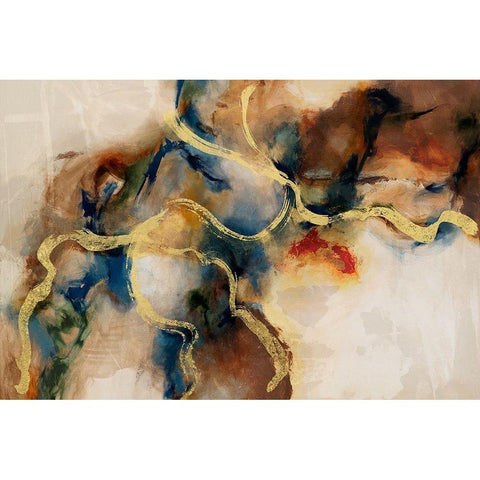 Submerge Black Modern Wood Framed Art Print by Jasper, Sisa