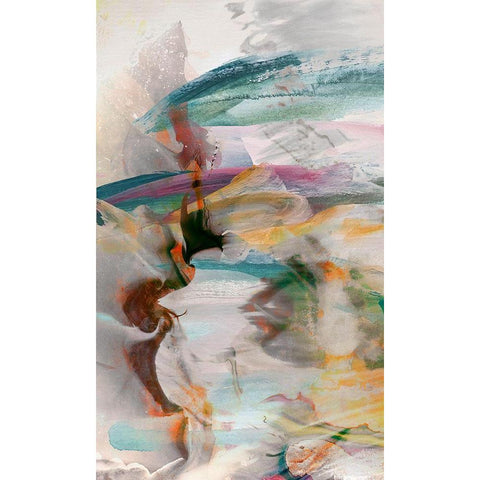 Abstract Movement I White Modern Wood Framed Art Print by Jasper, Sisa