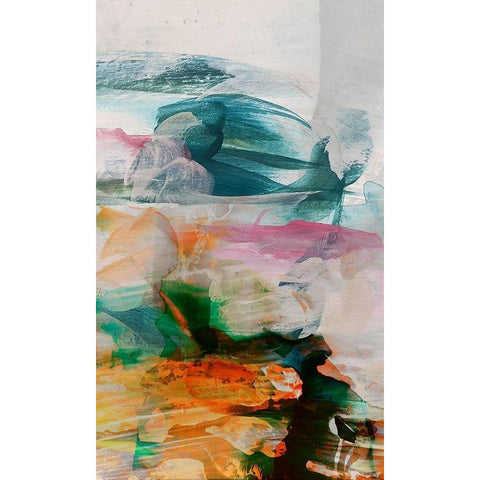 Abstract Movement II White Modern Wood Framed Art Print by Jasper, Sisa