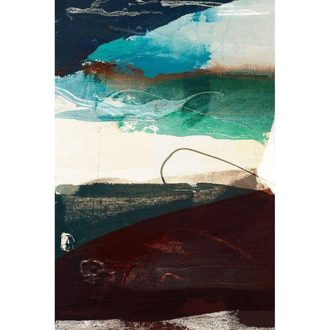 Obscure Abstract V Gold Ornate Wood Framed Art Print with Double Matting by Jasper, Sisa