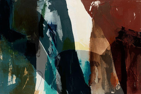 Obscure Abstract VII White Modern Wood Framed Art Print with Double Matting by Jasper, Sisa
