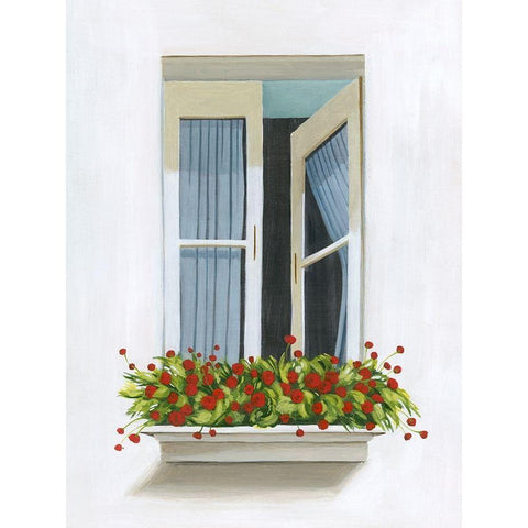 Through the Drapes I Black Modern Wood Framed Art Print with Double Matting by Popp, Grace