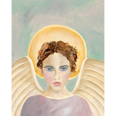 Angels Among Us I Gold Ornate Wood Framed Art Print with Double Matting by Moore, Regina