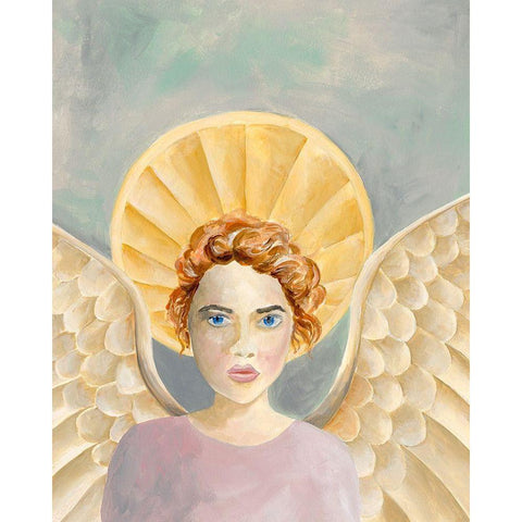 Angels Among Us II White Modern Wood Framed Art Print by Moore, Regina