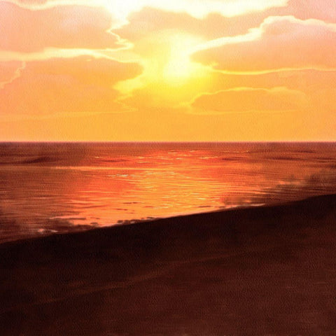 Sunset Dreams II White Modern Wood Framed Art Print with Double Matting by Saunders, Alonzo