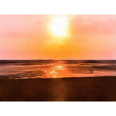 Sunset Dreams III Black Modern Wood Framed Art Print with Double Matting by Saunders, Alonzo