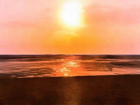 Sunset Dreams III White Modern Wood Framed Art Print with Double Matting by Saunders, Alonzo