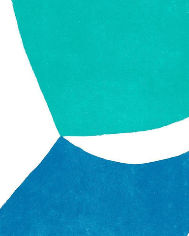 Color Cuts I White Modern Wood Framed Art Print with Double Matting by Vess, June Erica