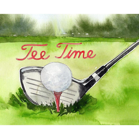 Tee Off Time III White Modern Wood Framed Art Print by Parker, Jennifer Paxton