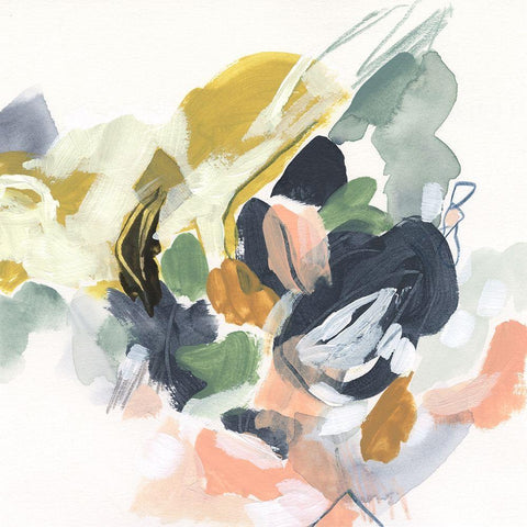 Color Notation I Black Ornate Wood Framed Art Print with Double Matting by Vess, June Erica