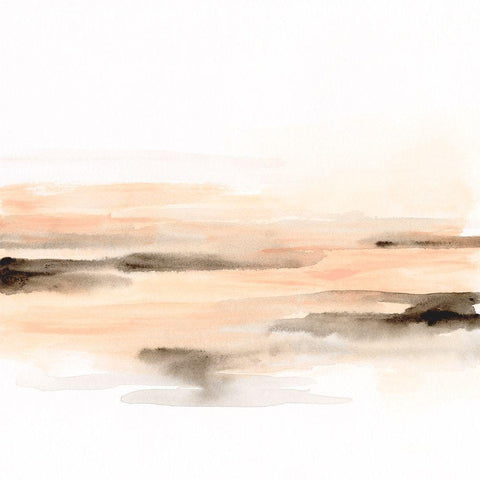 Pink Salt Marsh II White Modern Wood Framed Art Print by Vess, June Erica