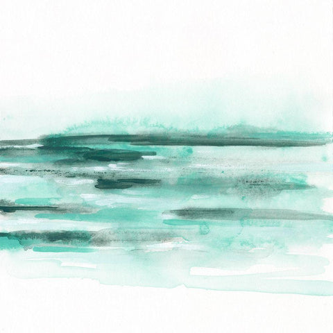 Ocean Mystique I Black Modern Wood Framed Art Print with Double Matting by Vess, June Erica