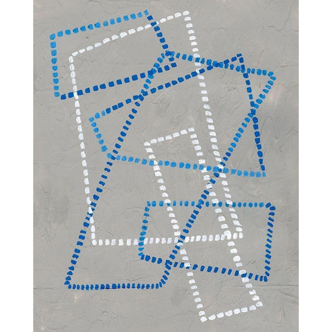 Running Stitch IV Black Modern Wood Framed Art Print with Double Matting by Lam, Vanna