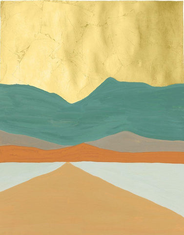Oxidized Mesa II White Modern Wood Framed Art Print with Double Matting by Lam, Vanna