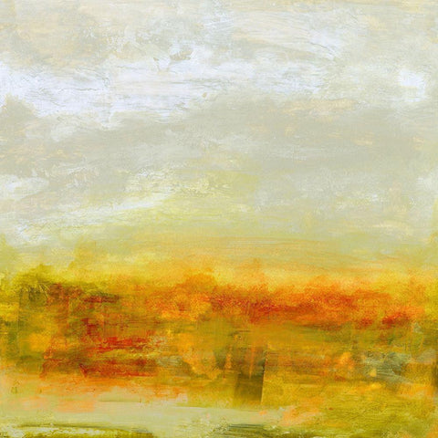 Burst of Warmth Gold Ornate Wood Framed Art Print with Double Matting by Gordon, Sharon
